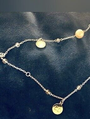 CHRISTION DIOR Siver-Tone Pearl and Chain Layered Necklace/ GORGEOUS!